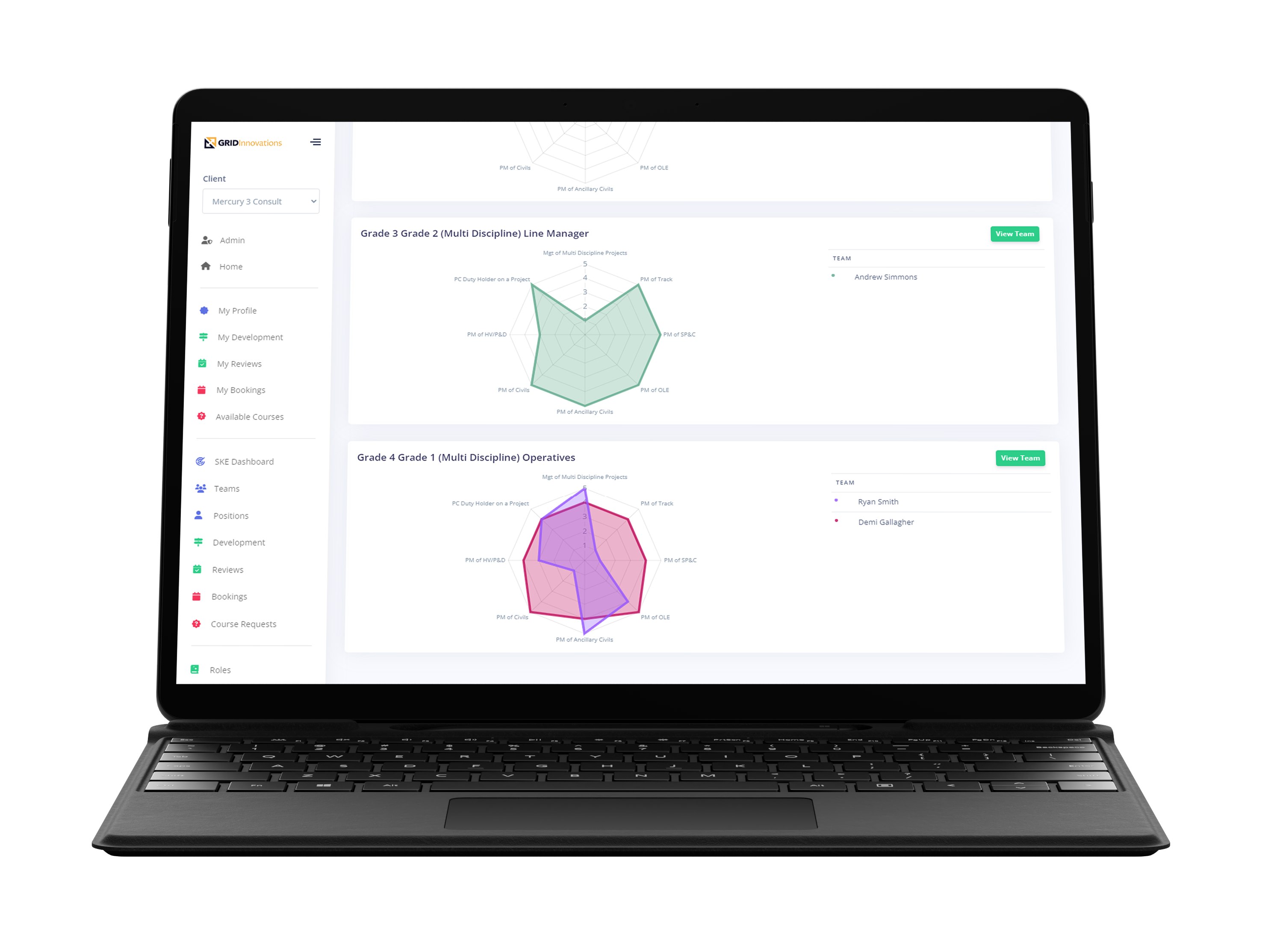 A screenshot of our software